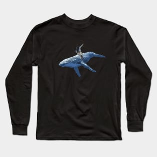 Whale Riding Long Sleeve T-Shirt